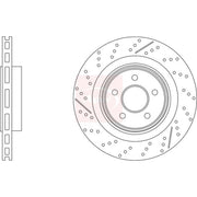Apec 2 x Vented Rear Brake Discs DSK3296
