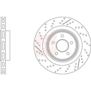 Apec 2 x Vented Rear Brake Discs DSK3296