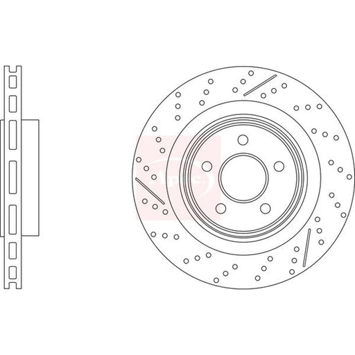 Apec 2 x Vented Rear Brake Discs DSK3296