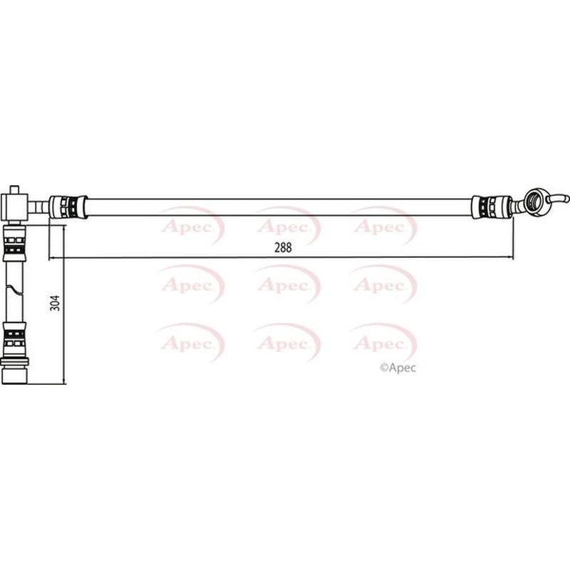 Apec Brake Hydraulic Hose Line Rear Right HOS4085