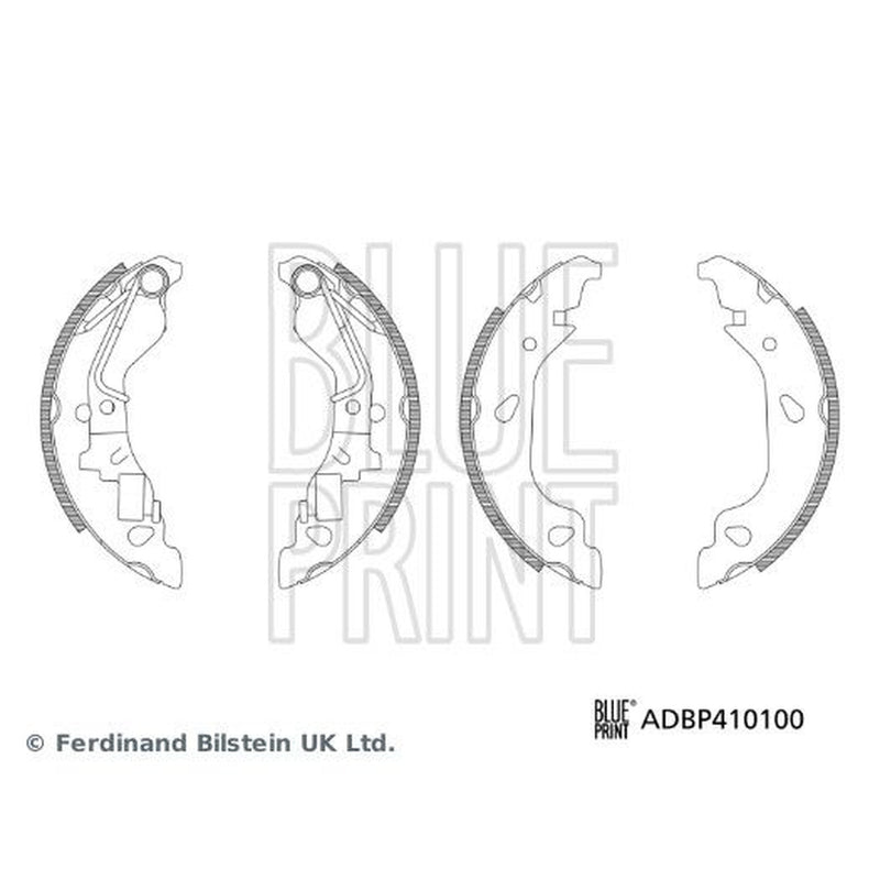 Blue Print Brake Shoe Set Axle Kit Rear ADBP410100