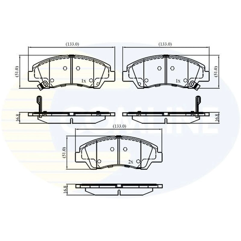 Comline 4 x Front Brake Pad Set CBP32230