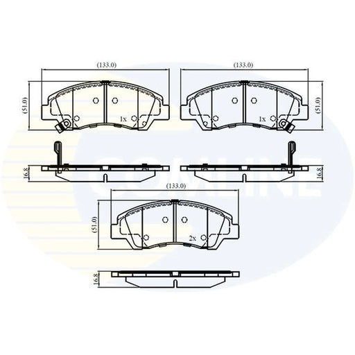 Comline 4 x Front Brake Pad Set CBP32230