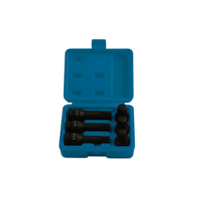 Laser Tools Spline Bit Set 1/2"D 6pc - PL