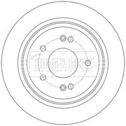 Borg & Beck 2 x Solid Rear Brake Discs BBD5615