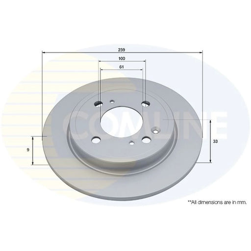 Comline 2 x Solid Rear Brake Discs ADC5281