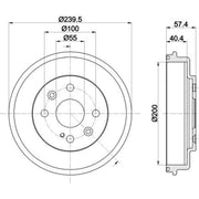 Mintex Brake Drum Assembly Rear MBD359