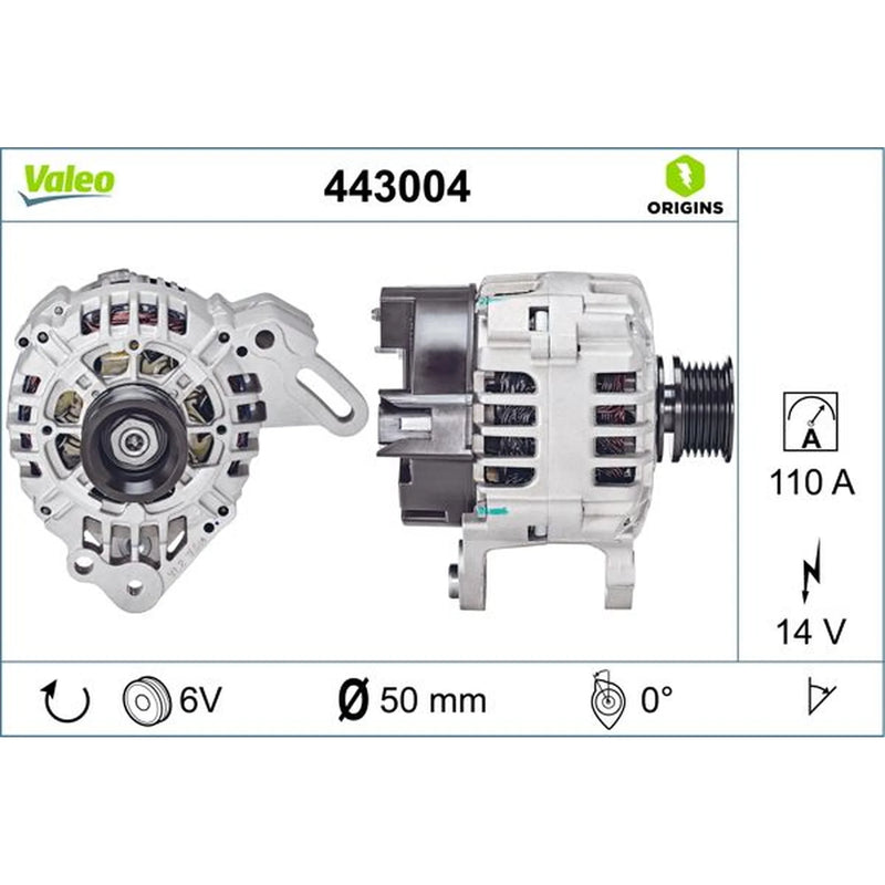 Valeo Car Alternator 12V 443004