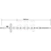Apec Handbrake Cable Right Rear CAB1460