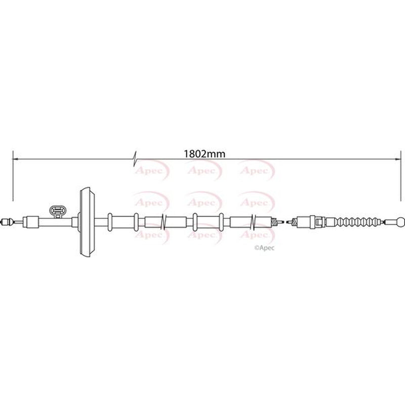 Apec Handbrake Cable Right Rear CAB1460