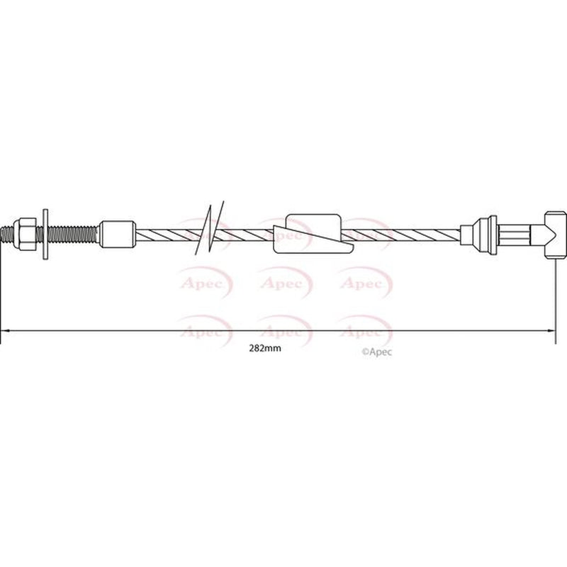 Apec Handbrake Cable Front CAB1134
