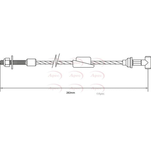Apec Handbrake Cable Front CAB1134