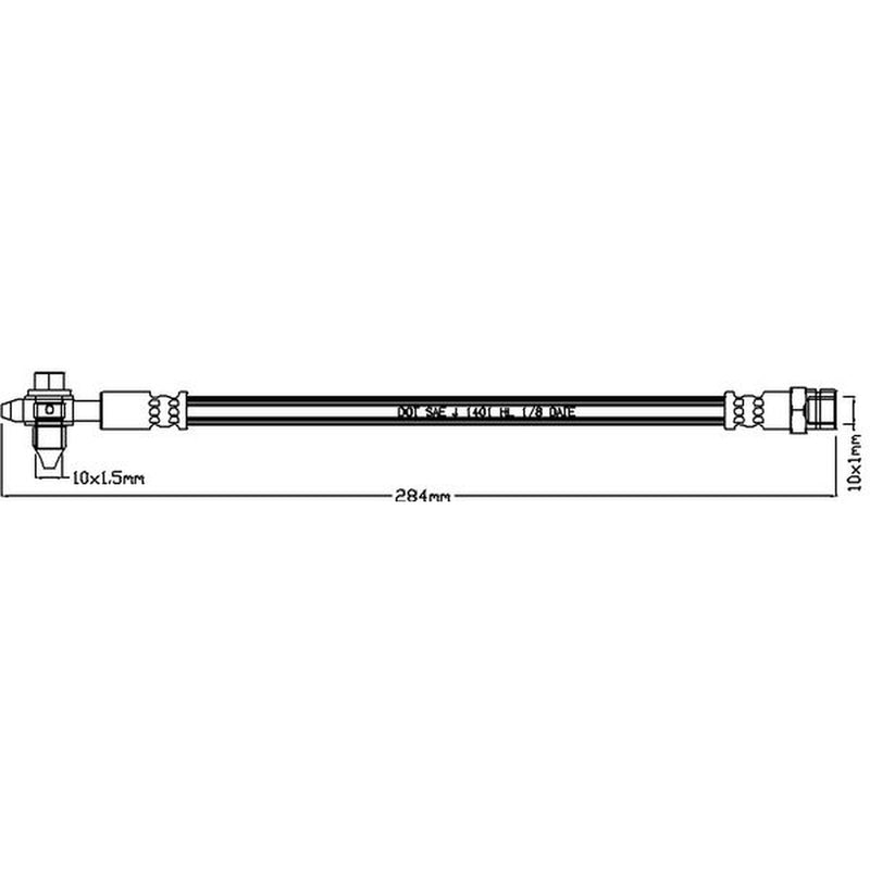 Abtex Brake Hydraulic Hose Line Rear ABH1195