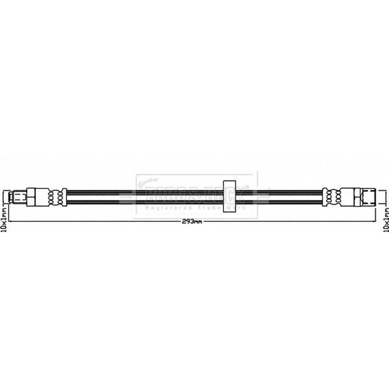 Borg & Beck Brake Hydraulic Hose Line Rear Left BBH8410