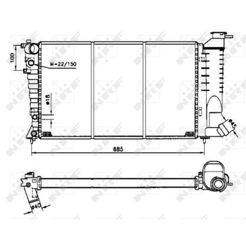 NRF Engine Radiator 58233