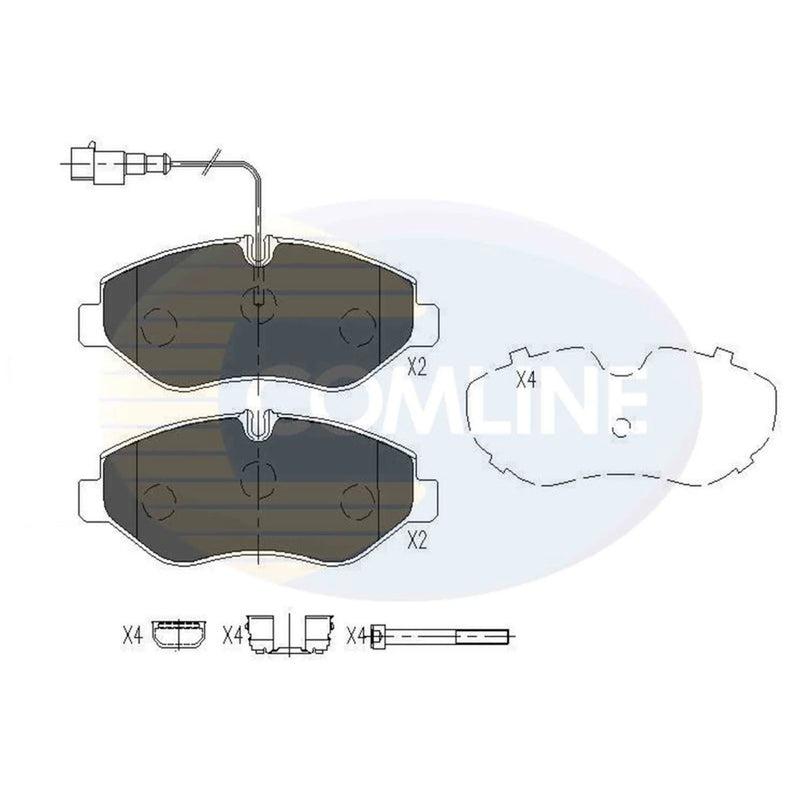 Comline 4 x Front Brake Pad Set CBP16034
