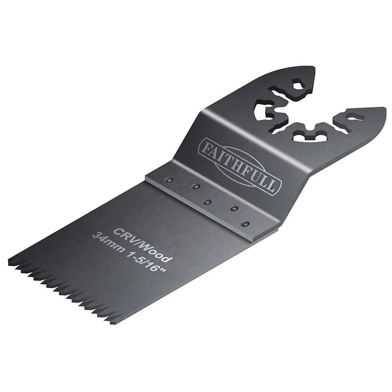 Faithfull Multi-Function Tool CrV Flush Cut Wood Blade Ground Side Set 34mm (Box