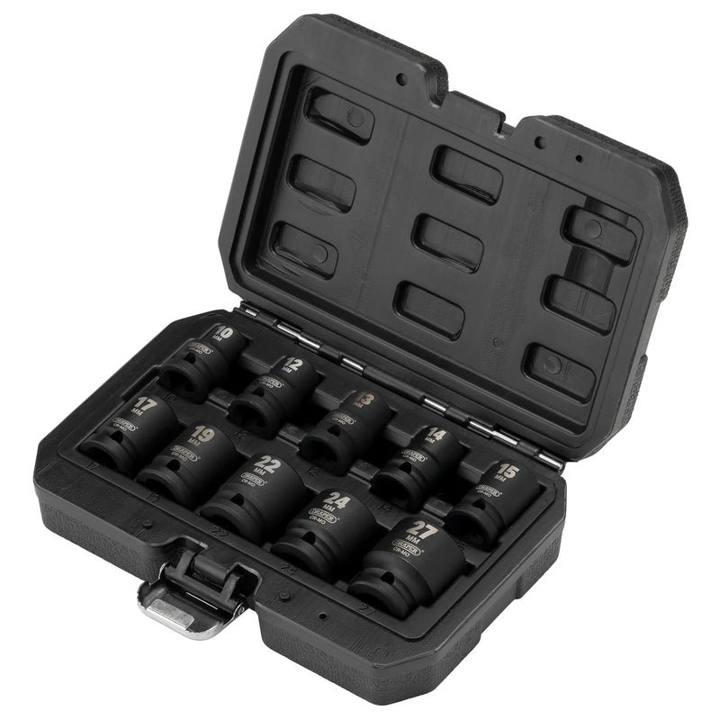 Draper HI-TORQ® Impact Socket Set 1/2" Sq. Dr. 10 Piece