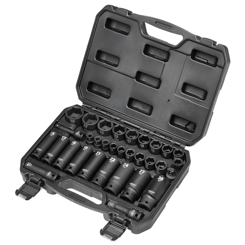 Draper Impact Socket Set 32 Piece 3/8" & 1/2" Sq. Dr.