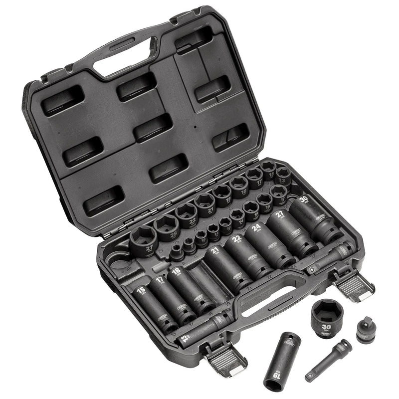 Draper Impact Socket Set 32 Piece 3/8" & 1/2" Sq. Dr.
