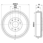 Mintex Brake Drum Assembly Rear MBD418