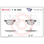 Brembo 4 x Rear Brake Pad Set P06056X