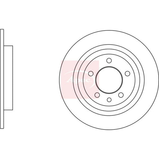 Apec 2 x Solid Rear Brake Discs DSK3123