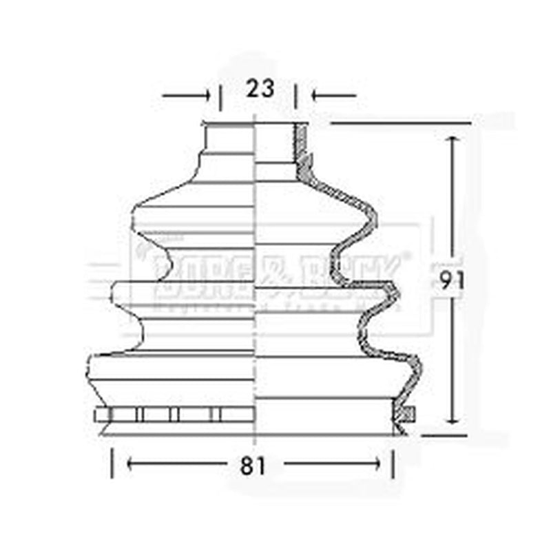 Borg & Beck Drive Shaft Bellow Kit Front Left BCB2529