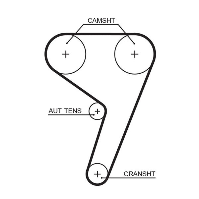 Gates Timing Belt Kit with Rollers K015433XS