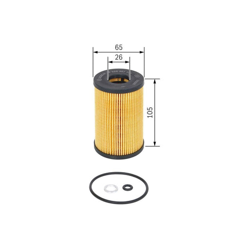 Genuine Bosch Car Oil Filter P7147 Fits Kia Sportage Crdi - 1.7 - 15- F026407147 Bosch  - Town Parts