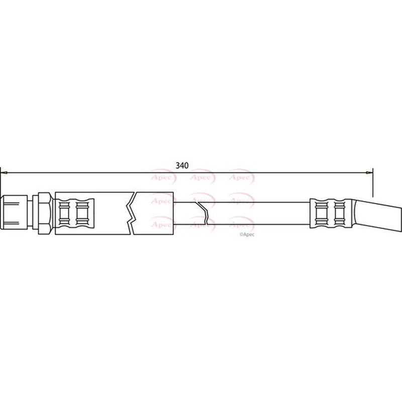 Apec Brake Hydraulic Hose Line Front HOS3351