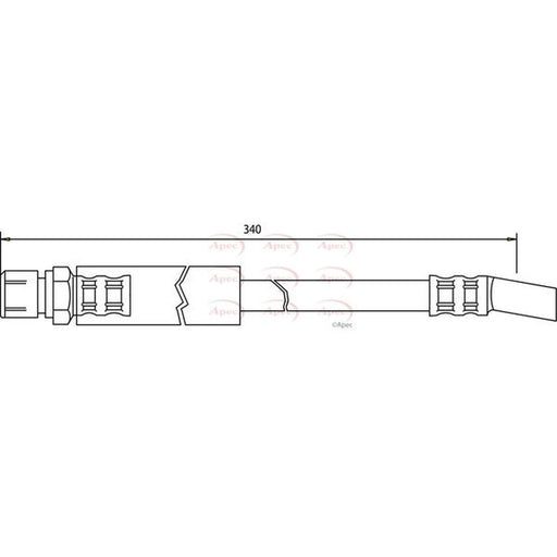 Apec Brake Hydraulic Hose Line Front HOS3351