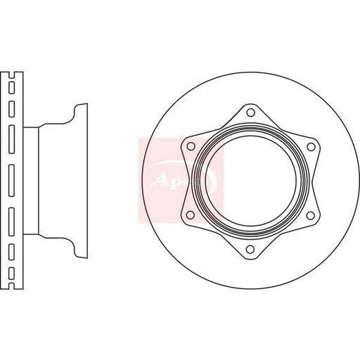 Apec 2 x Vented Rear Brake Discs DSK2797
