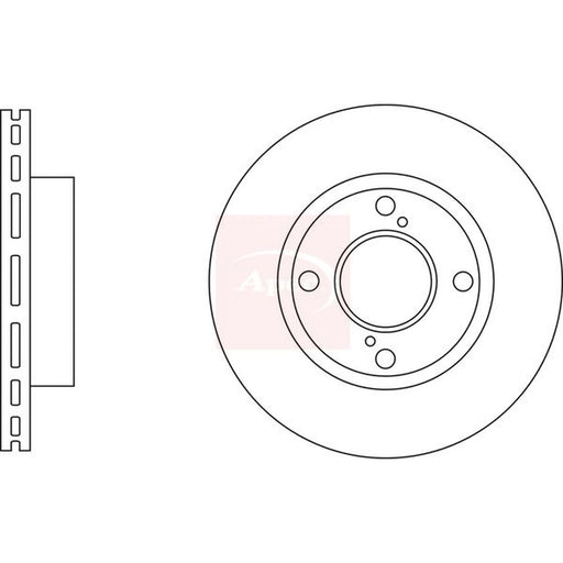 Apec 2 x Vented Front Brake Discs DSK3289
