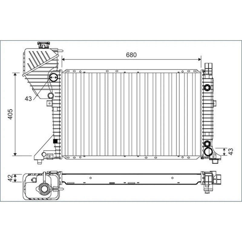 Valeo Engine Radiator 701163