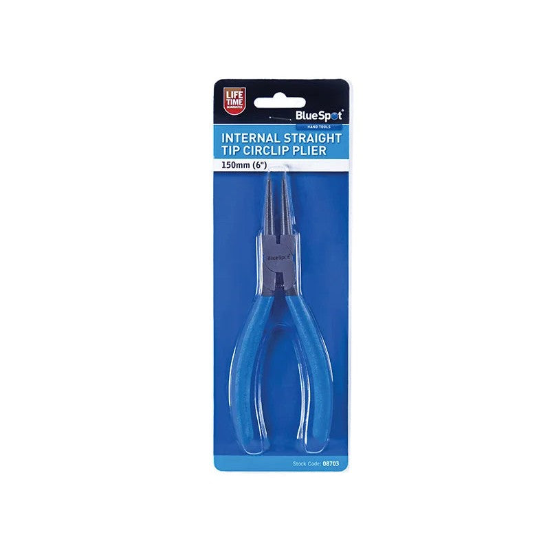 BlueSpot Tools Circlip Pliers Internal Straight 150mm (6in) - 8703
