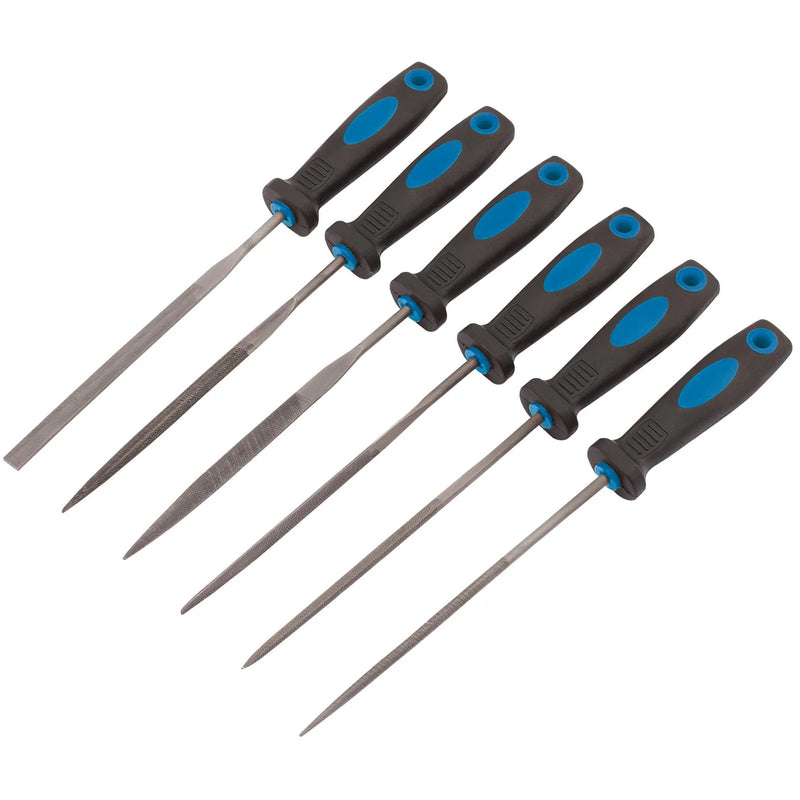 Draper Soft Grip Needle File Set, 6 Piece, High Carbon Steel