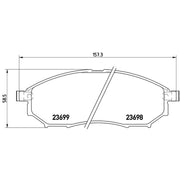 Brembo 4 x Front Brake Pad Set P56058