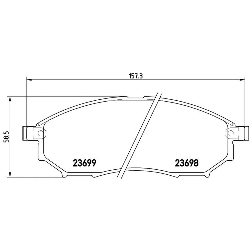 Brembo 4 x Front Brake Pad Set P56058
