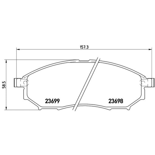 Brembo 4 x Front Brake Pad Set P56058