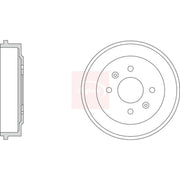 Apec Brake Drum Assembly Rear DRM9217