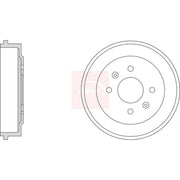 Apec Brake Drum Assembly Rear DRM9217
