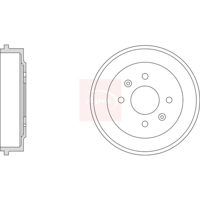 Apec Brake Drum Assembly Rear DRM9217