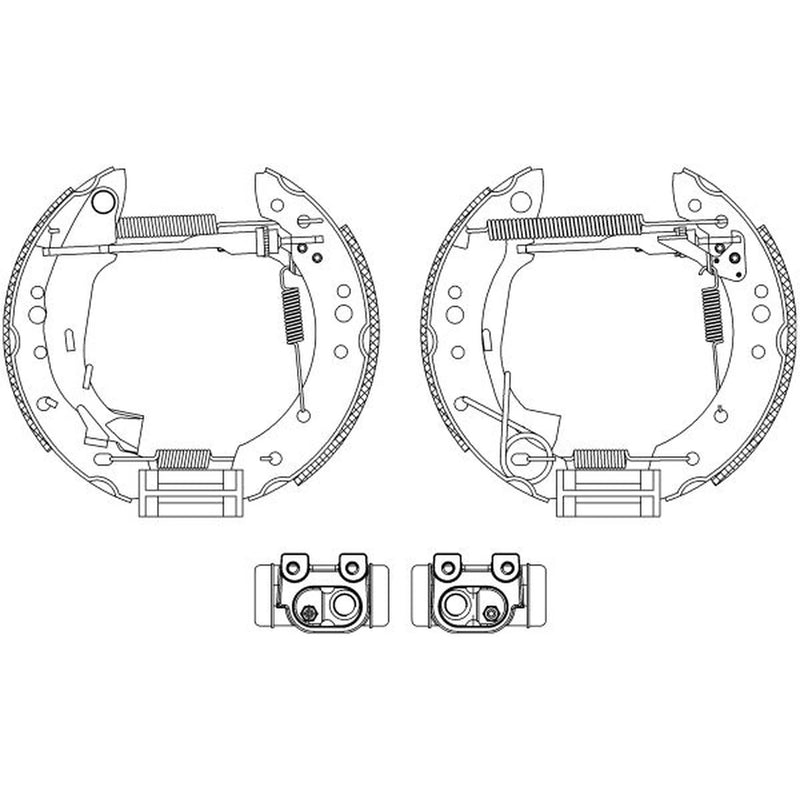 Mintex Brake Shoe Set Axle Kit MSP219