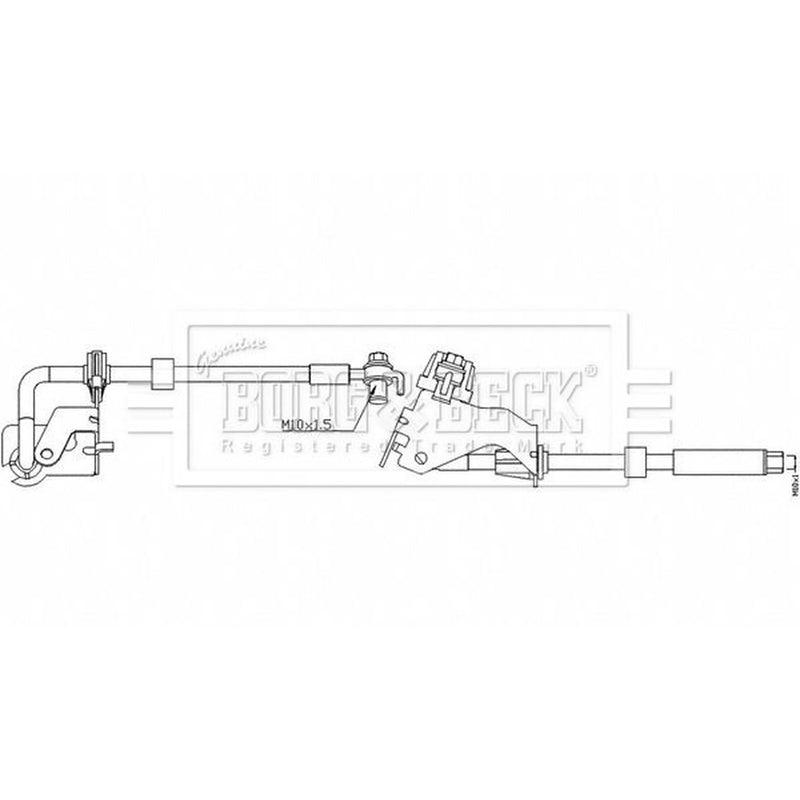Borg & Beck Brake Hydraulic Hose Line Front Right BBH8535