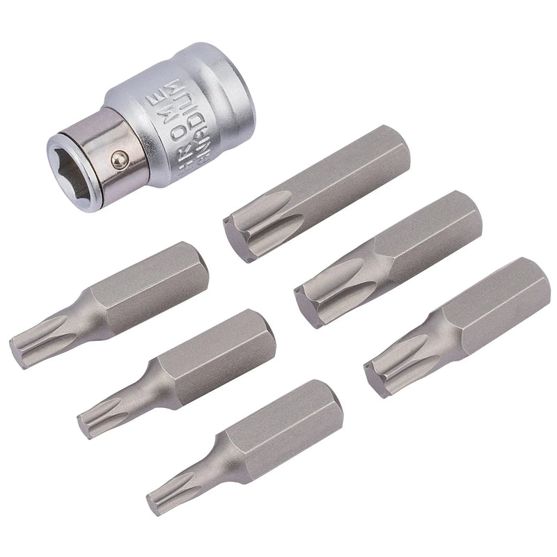 Draper Expert TX-STAR® Bit Set 8mm, 3/8" Sq. Dr. (7 Piece)