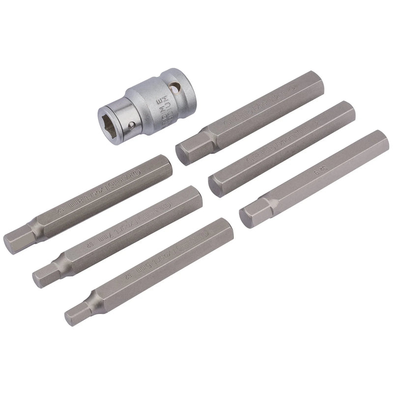 Draper Expert Hexagon Bit Set 1/2" Sq. Dr. 6-12mm (7 Piece)