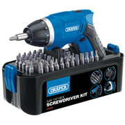 Draper 3.6V Cordless Screwdriver Kit with 54 Bits