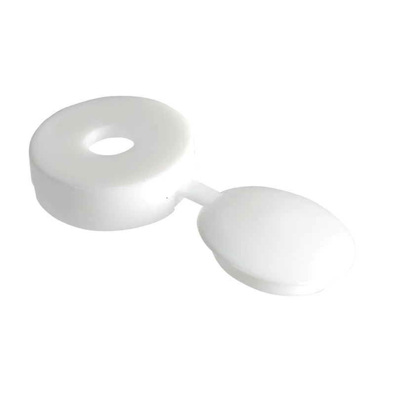 ForgeFix Hinged Cover Cap White No. 10-12 Bag 100 - 100HCC0L