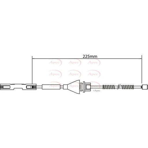 Apec Handbrake Cable Left Rear CAB1153